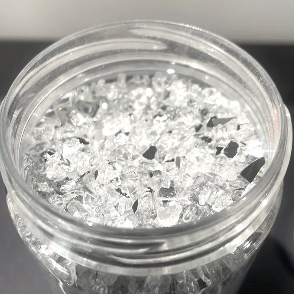 Silver Crushed Glass